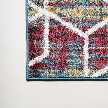 Tumbling Blocks Modern Geometric Area Rug 2